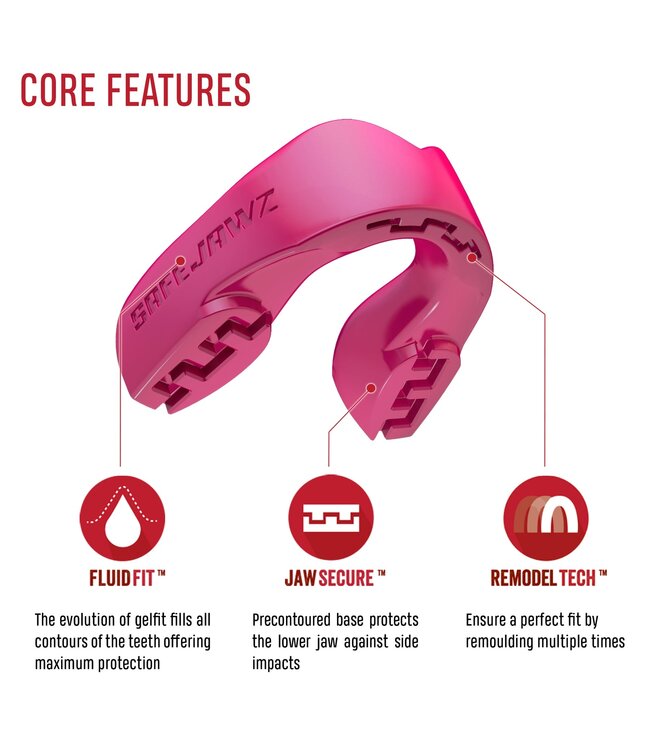 SAFEJAWZ® Intro Series Mond- Gebitsbeschermer Roze