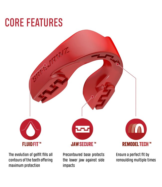 SAFEJAWZ® Intro Series Mouthguard Red