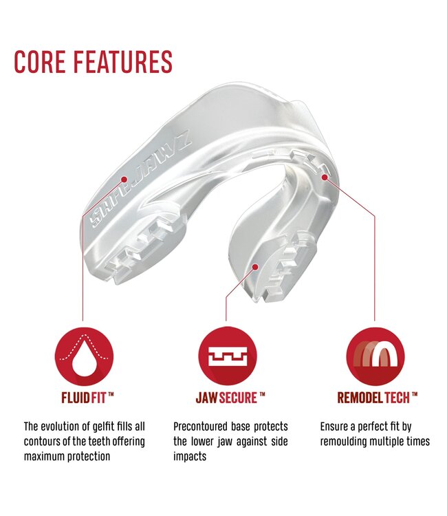 SAFEJAWZ® Intro Series Mouthguard Transparent