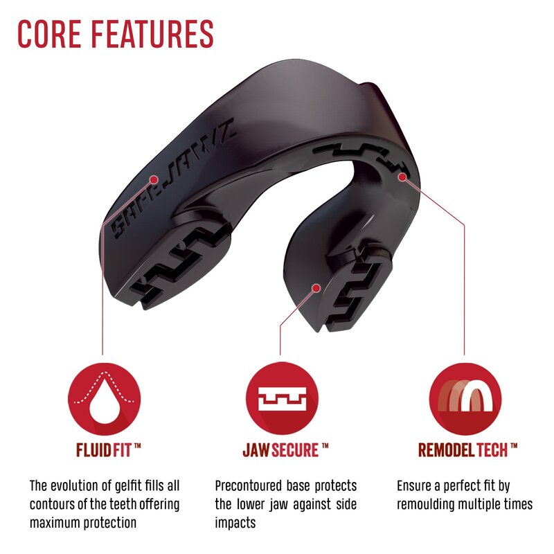 SAFEJAWZ SAFEJAWZ® Intro Series Mouthguard Black Kids