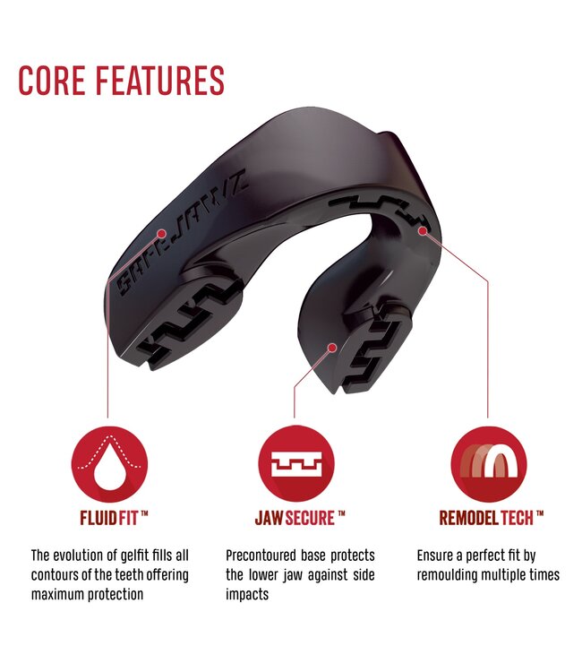 SAFEJAWZ® Intro Series Mouthguard Black