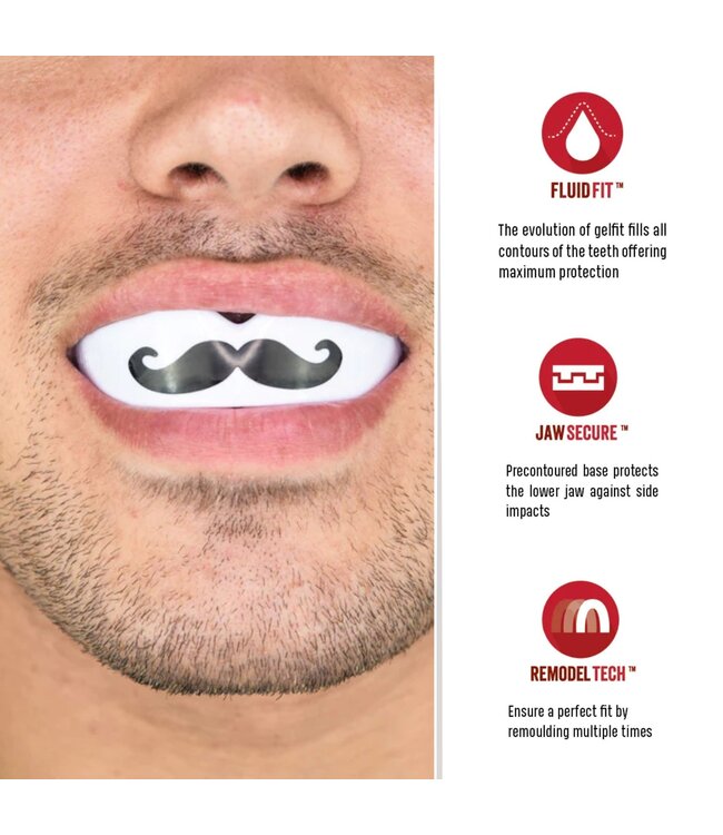 SAFEJAWZ® Extro Series Mundschutz Moustache - Kinder