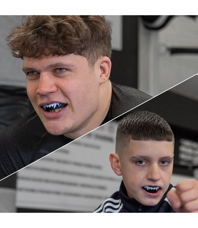 SAFEJAWZ SAFEJAWZ® Extro Series Fangz Mouthguard Dracula Black White - Kids