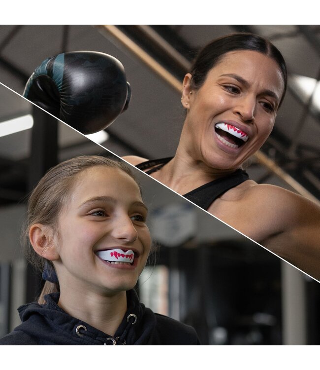 SAFEJAWZ® Extro Series Fangz Gebitsbeschermer Dracula Wit Roze - Kids