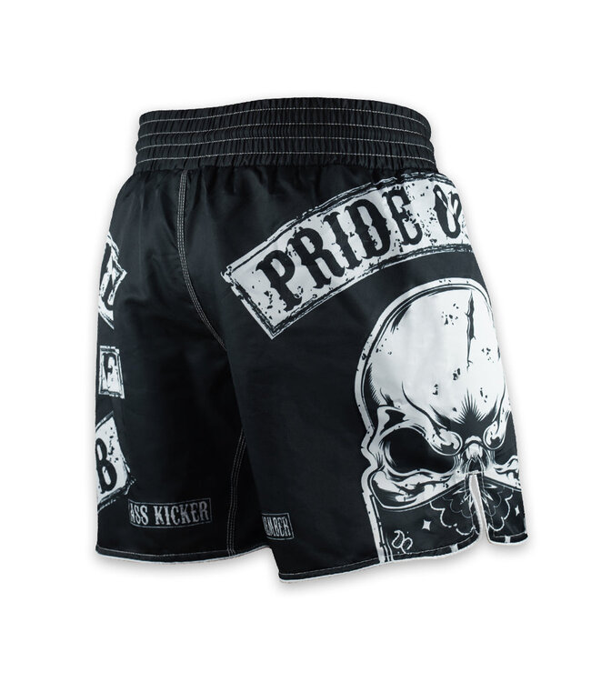 PRIDEorDiE Fightshorts Fight Club Zwart Wit