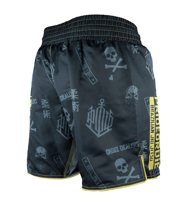 PRiDE or DiE Fightshorts Hang Loose Black Yellow