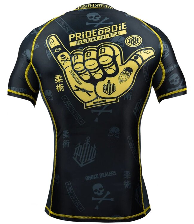 Pride or Die PRiDEorDiE “HANG LOOSE” Rashguard Black Yellow