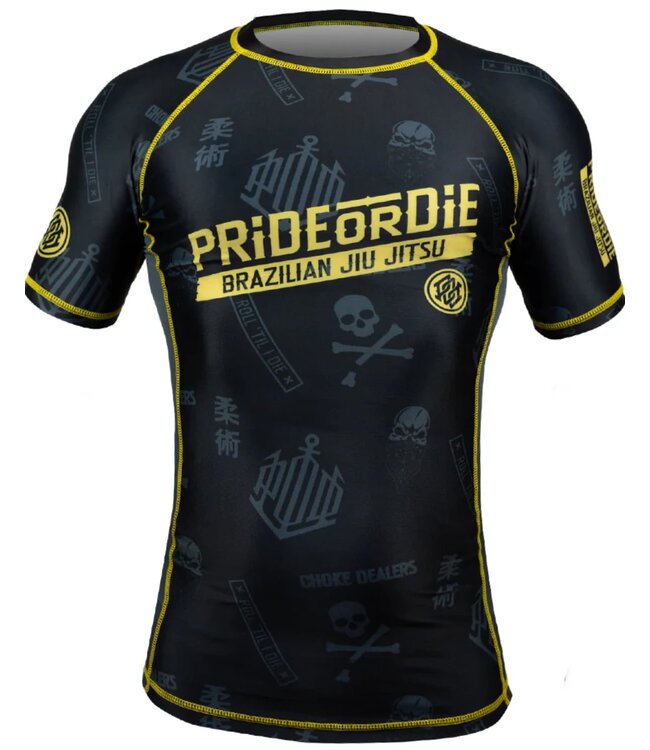 PRiDEorDiE “HANG LOOSE” Rashguard Black Yellow