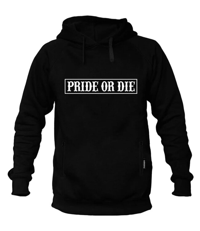 PRiDE or DiE "FIGHT CLUB" Kapuzenpullover Schwarz Weiß