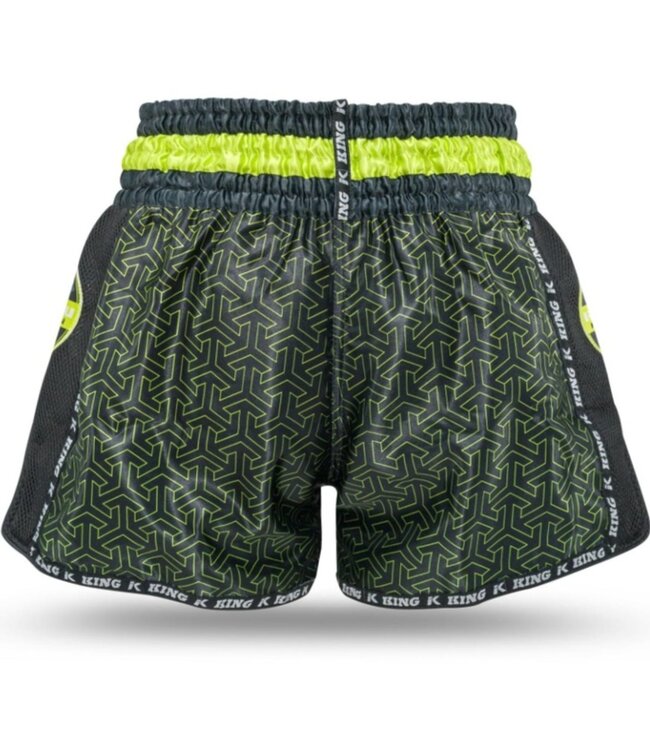 King Muay Thai Kickboxing Shorts KPB Origin 3 Zwart Neon Groen