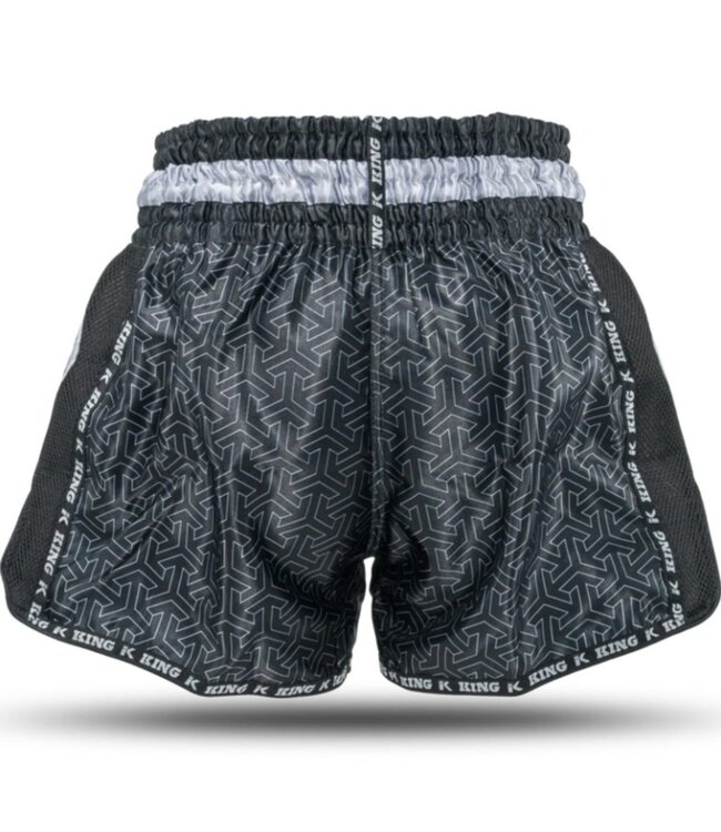 King Muay Thai Kickbox-Shorts KPB Origin 1 Schwarz Weiß
