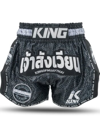 King Pro Boxing King Muay Thai Kickbox-Shorts KPB Origin 1 Schwarz Weiß