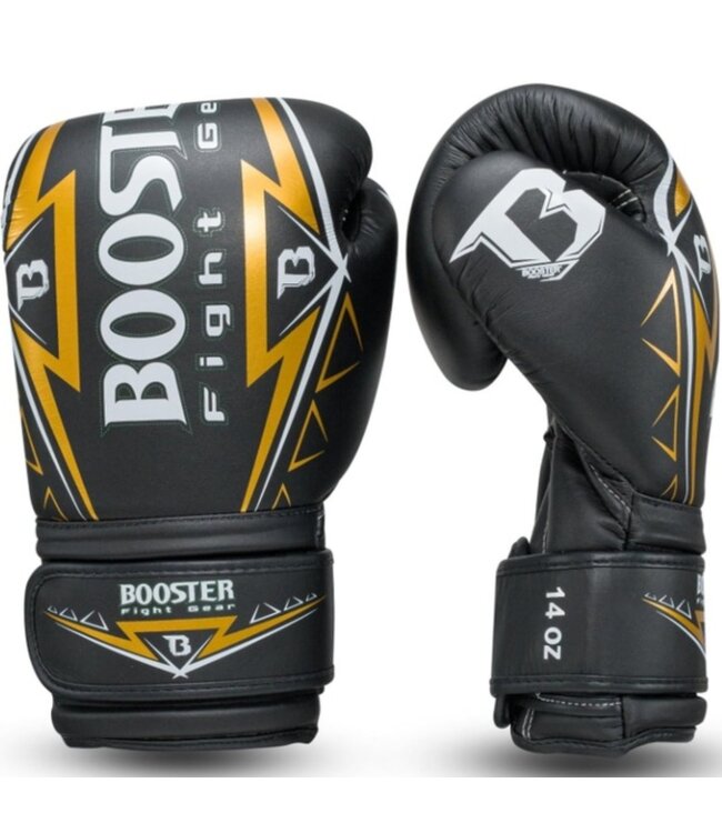 Booster Muay Thai Boxhandschuhe BG WAR Schwarz Gold