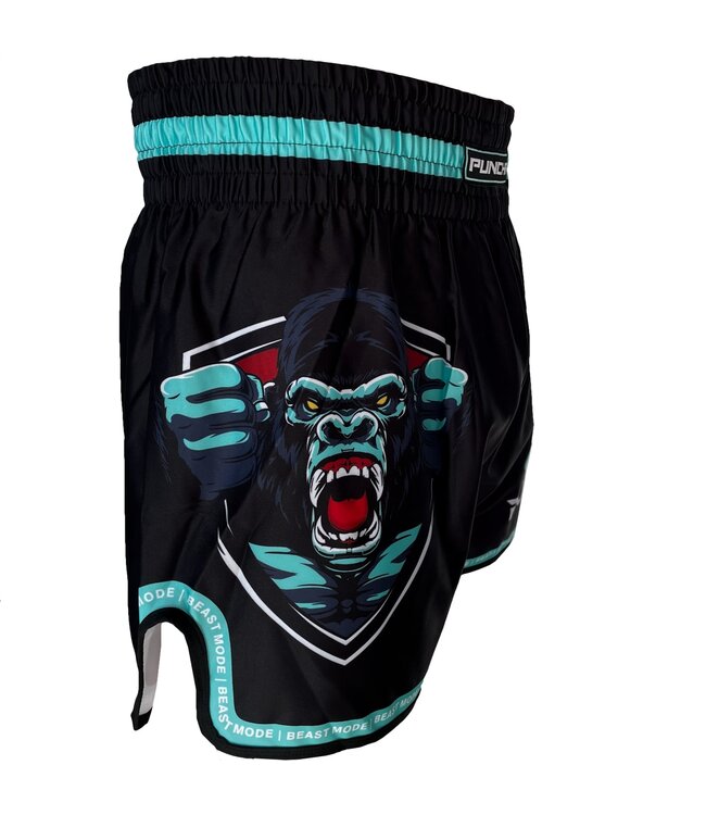 PunchR™  PunchR™ Beast Mode Muay Thai Kampfshorts Schwarz Grün