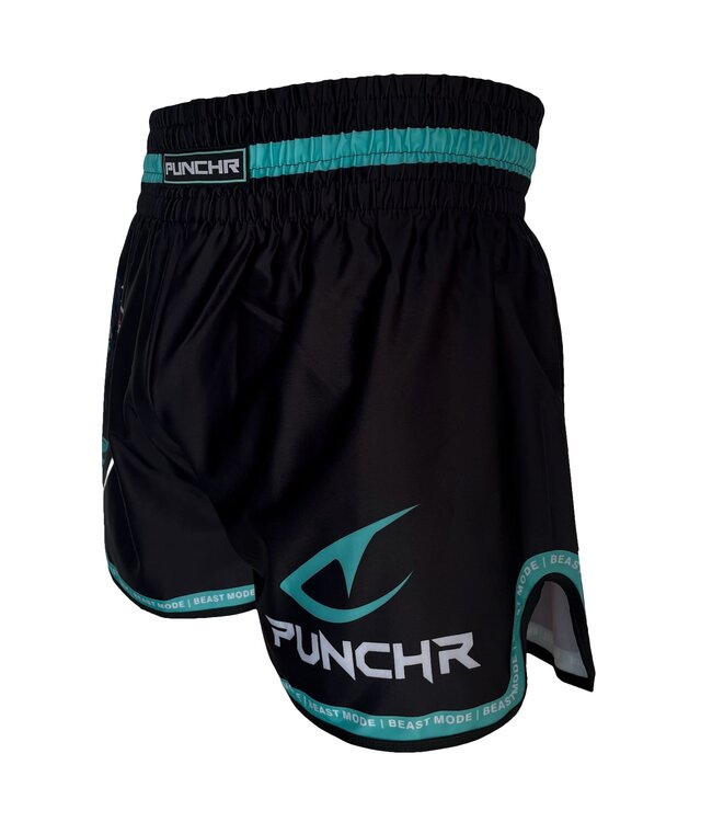 PunchR™ Beast Mode Muay Thai Fight Short Zwart Groen