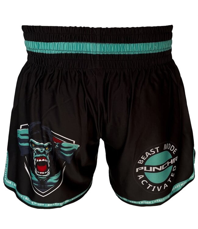 PunchR™ Beast Mode Muay Thai Kampfshorts Schwarz Grün