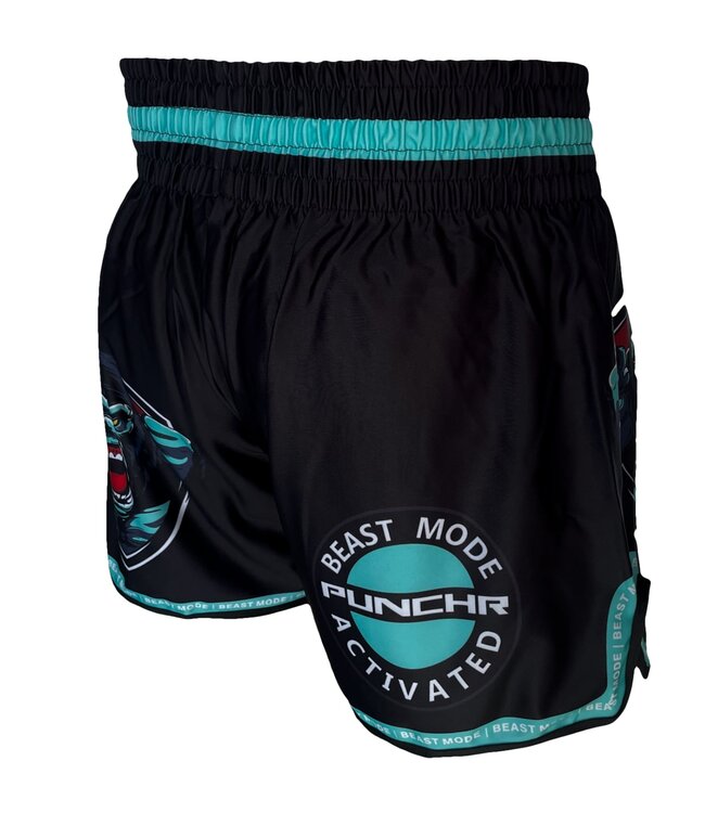 PunchR™  PunchR™ Beast Mode Muay Thai Fight Short Black Green
