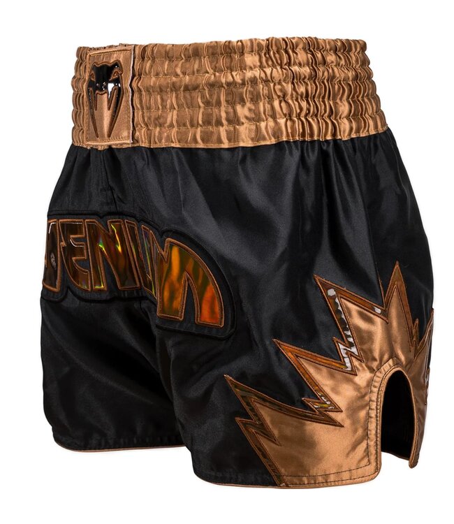 Venum Inferno Muay Thai Kickboxing Shorts Schwarz Bronze