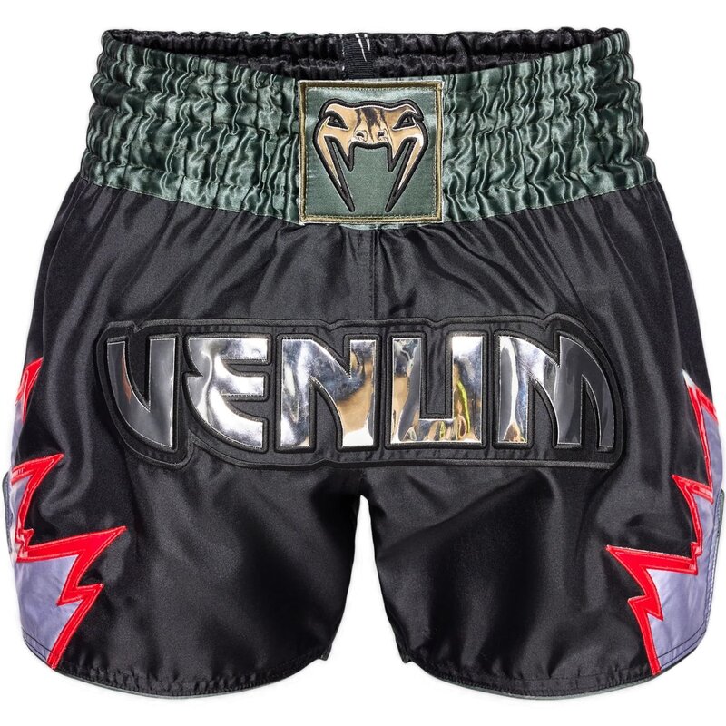 Venum Venum Inferno Muay Thai Kickbox Shorts Schwarz Khaki