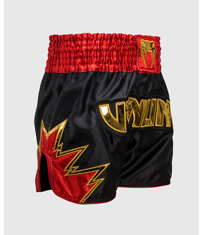 Venum Inferno Muay Thai Shorts Schwarz Gold Rot