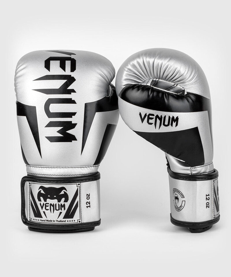 Venum Venum Elite Boxhandschuhe Mikrofaser Silber Schwarz