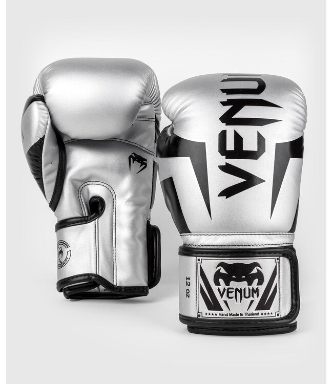 Venum Venum Elite Bokshandschoenen Microfiber Zilver Zwart