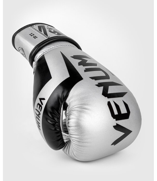 Venum Elite Bokshandschoenen Microfiber Zilver Zwart