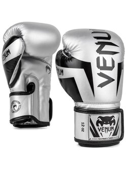 Venum Venum Elite Boxhandschuhe Mikrofaser Silber Schwarz