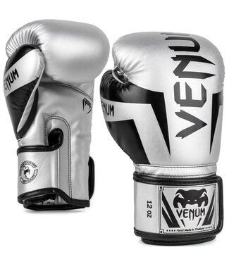 Venum Fightwear – Official Collection - Fightwear Shop Venum Elite Boxhandschuhe Mikrofaser Silber Schwarz