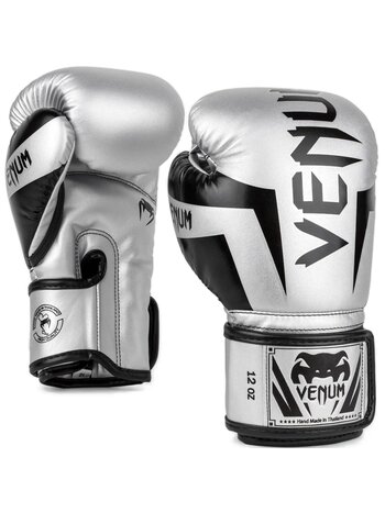 Venum Venum Elite Boxhandschuhe Mikrofaser Silber Schwarz