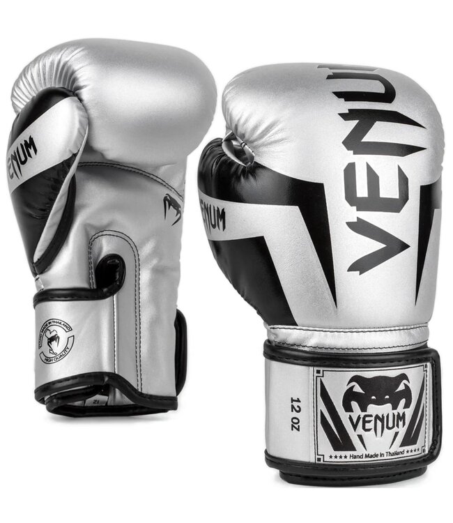 Venum Venum Elite Boxhandschuhe Mikrofaser Silber Schwarz