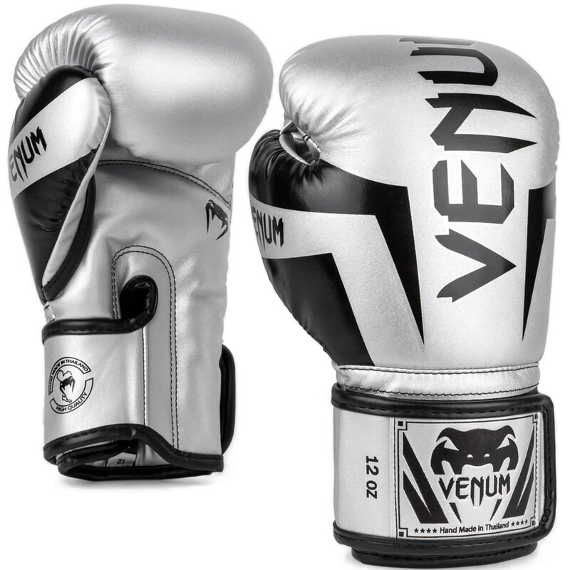 Venum Venum Elite Boxhandschuhe Mikrofaser Silber Schwarz