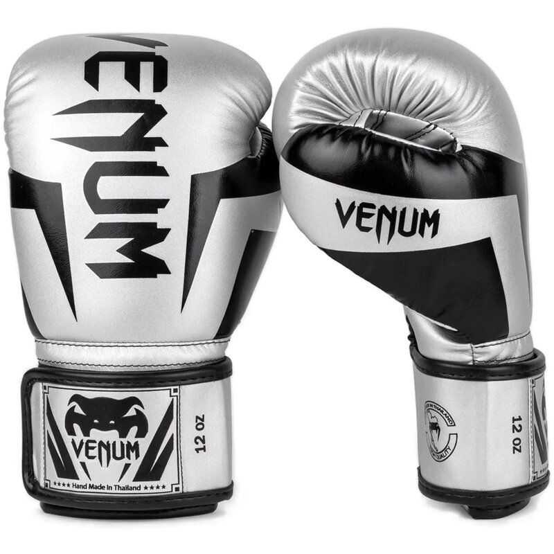 Venum Venum Elite Boxhandschuhe Mikrofaser Silber Schwarz