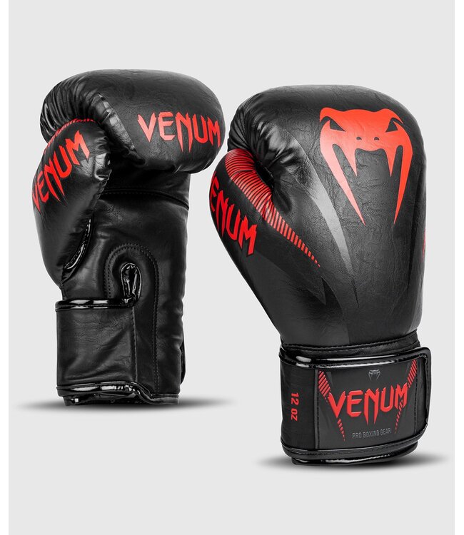 Venum Impact Boxing Gloves - Boxing, Kickboxing & Muay Thai – Black Red