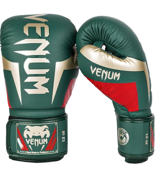 Venum Boxing Gloves Elite Special Edition Green Gold