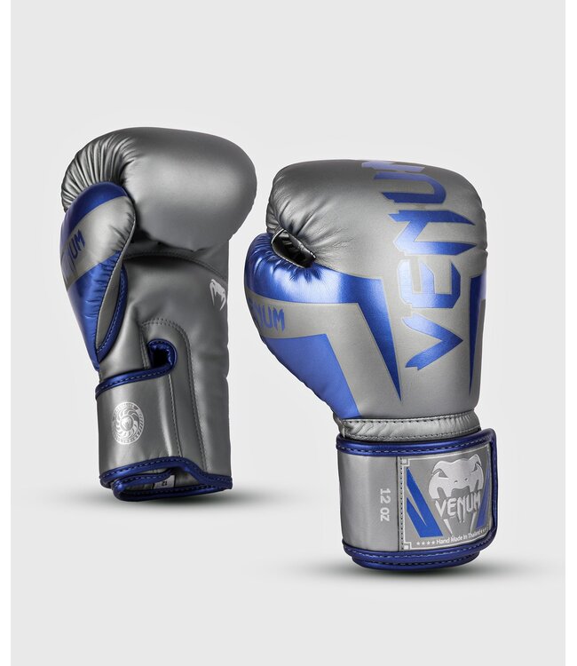 Venum Elite Boxing Gloves Special Edition Grey Blue