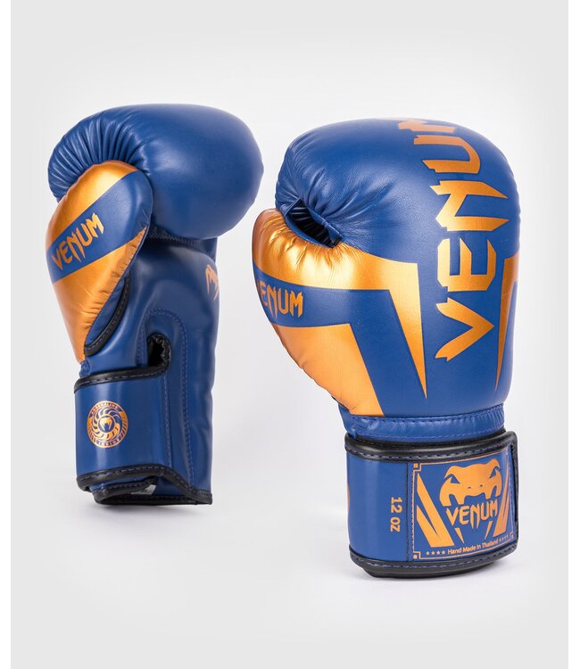 Venum Elite Boxing Gloves Special Edition Royal Blue Gold