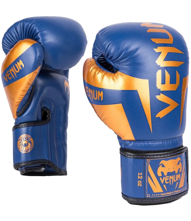 Venum Elite Boxhandschuhe Special Edition Königsblau Gold