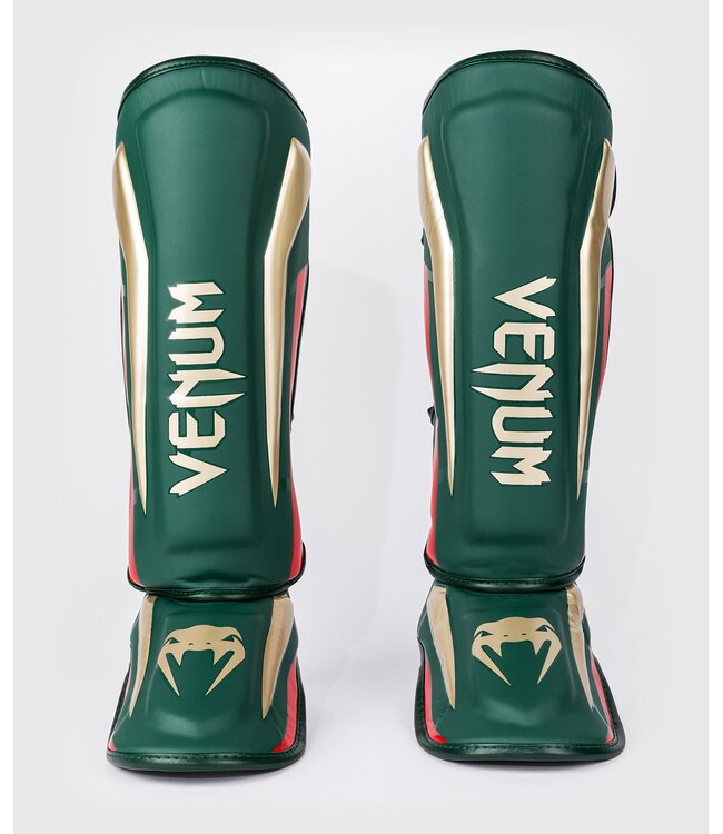 Venum Elite Scheenbeschermers Special Edition Green Gold