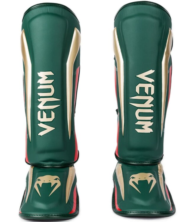 Venum Elite Scheenbeschermers Special Edition Green Gold