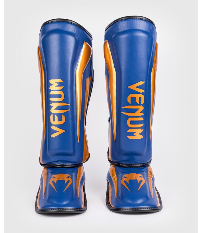 Venum Elite Shinguards Special Edition Royal Blue Gold