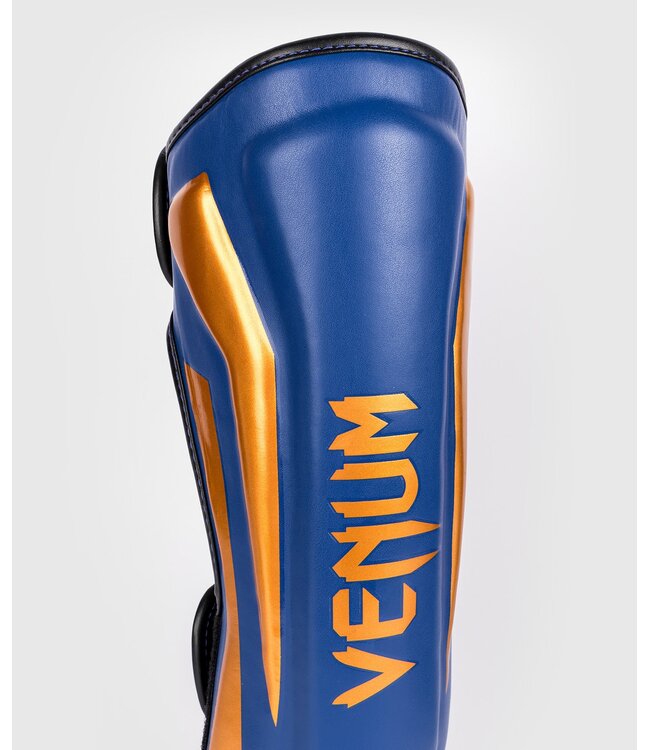 Venum Elite Shinguards Special Edition Royal Blue Gold