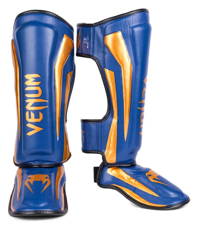 Venum Venum Elite Shinguards Special Edition Royal Blue Gold
