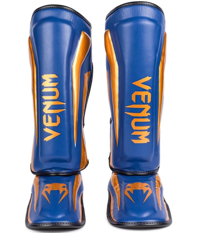 Venum Venum Elite Shinguards Special Edition Royal Blue Gold