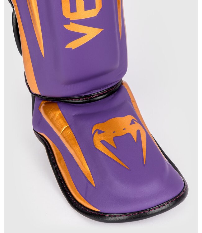 Venum Elite Shinguards Special Edition Dark Purple Gold