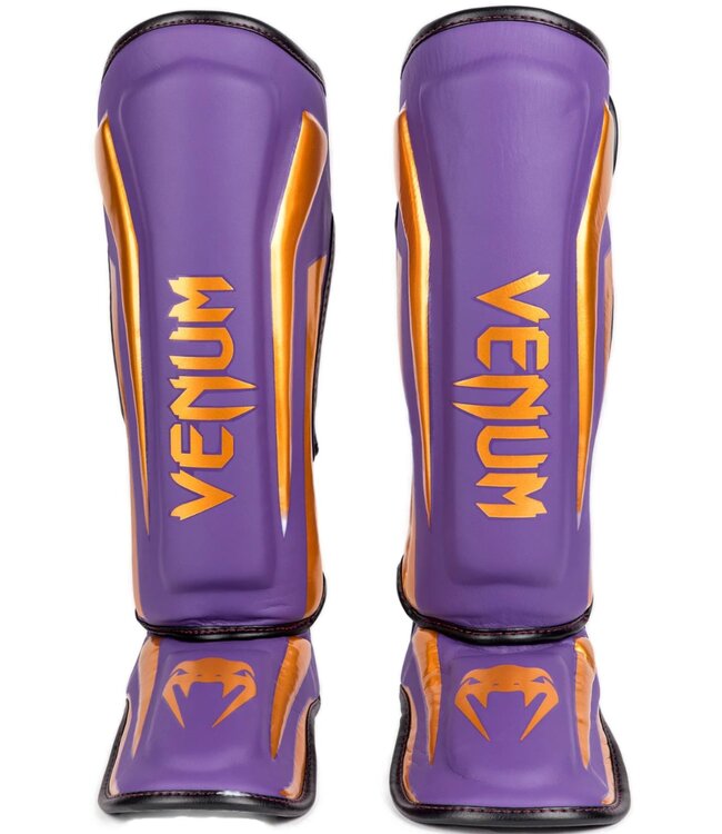 Venum Elite Scheenbeschermers Special Edition Donkerpaars Goud