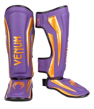 Venum Venum Elite Shinguards Special Edition Dark Purple Gold