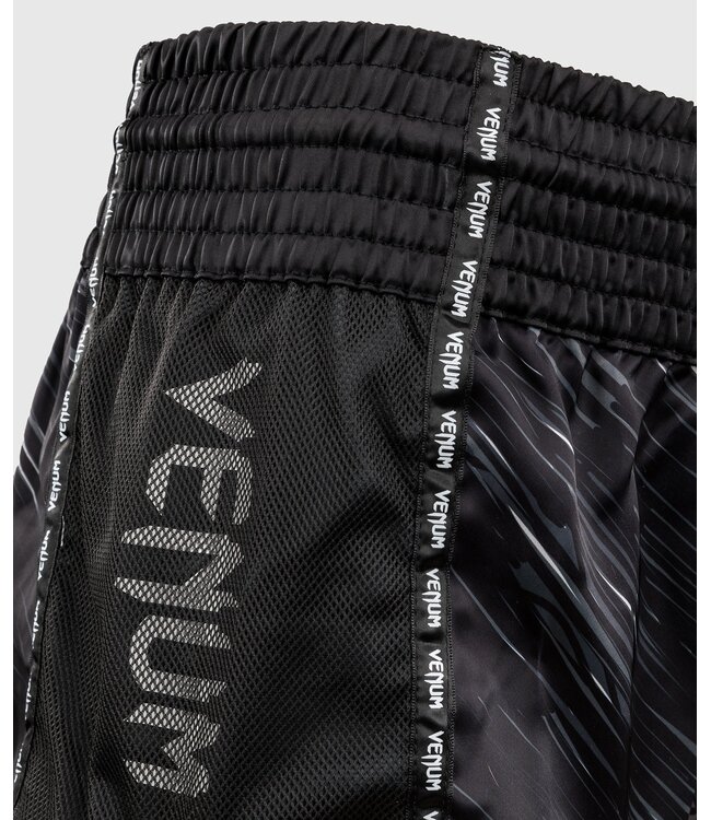 Venum Tectonic Rapid Muay Thai Shorts Schwarz Grau Weiß