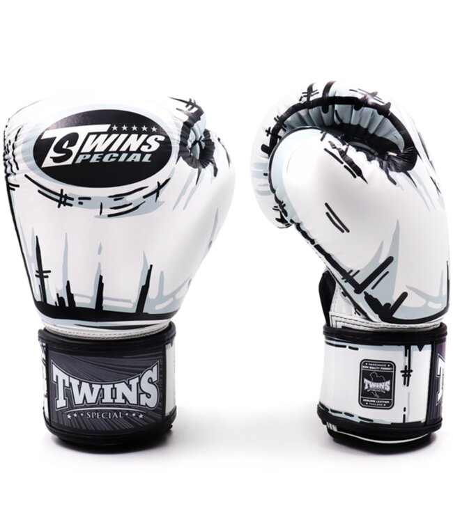 Twins Special BGVL4 Boxing & Kickboxing Gloves Comic – White/Black