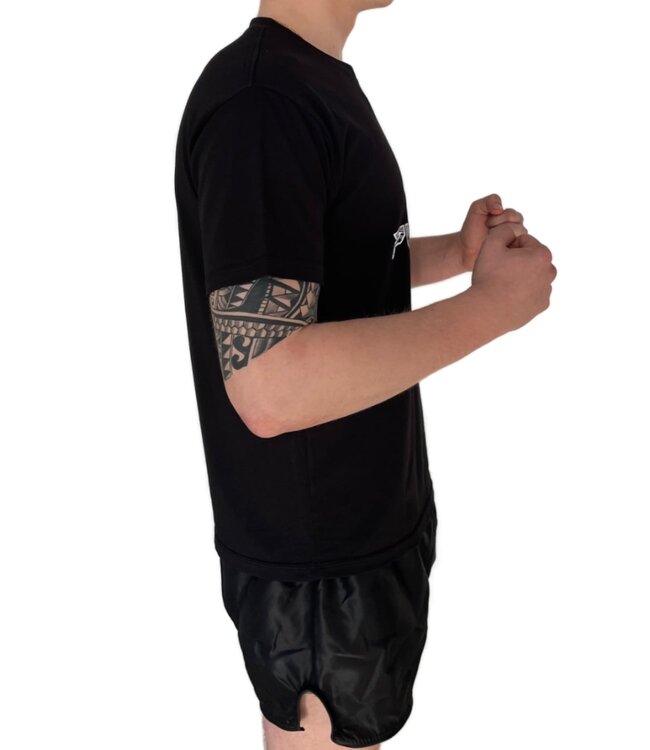 PunchR™  PunchR™ Logo's Sportswear T-Shirt Katoen Zwart Wit